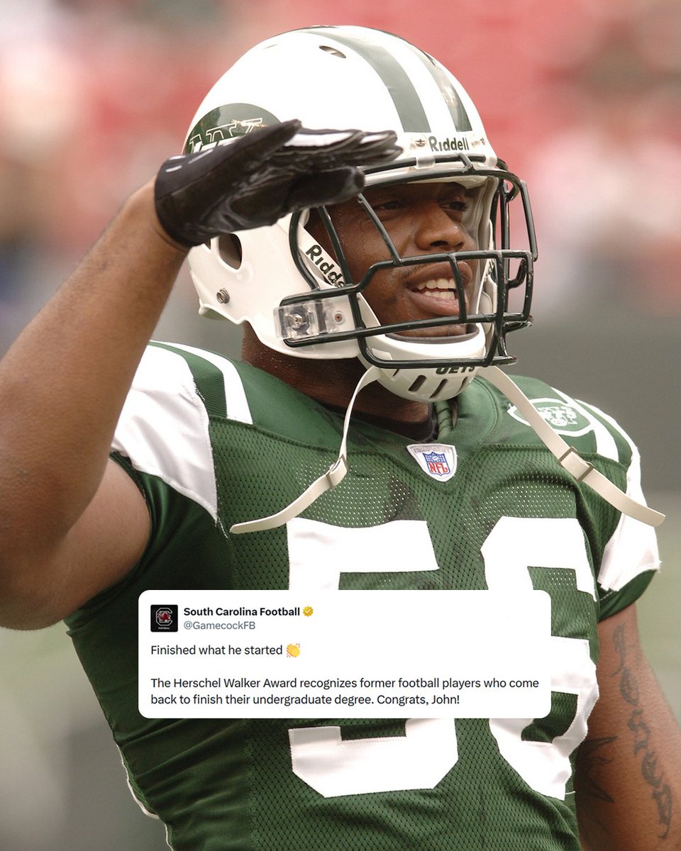 shoutout John Abraham for finishing what he started and getting his degree. congrats, Abe!
h/t @GamecockFB