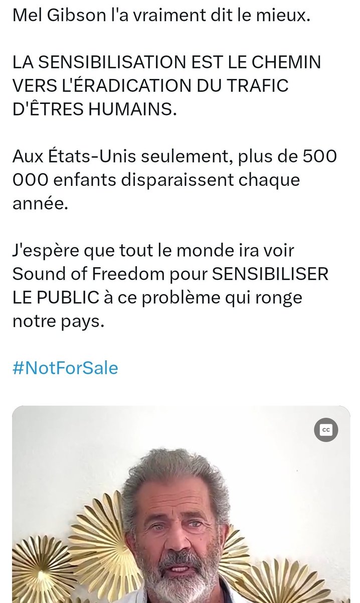 MagLiber3's tweet photo. #pedocriminels #EpsteinFiles
#SoundOFreedom
Mel Gibson se bat pour sauver les enfants
....Plus de 500 000 enfants disparaissent chaque année rien qu'aux États-Unis... https://t.co/qyDZB5WuZ8