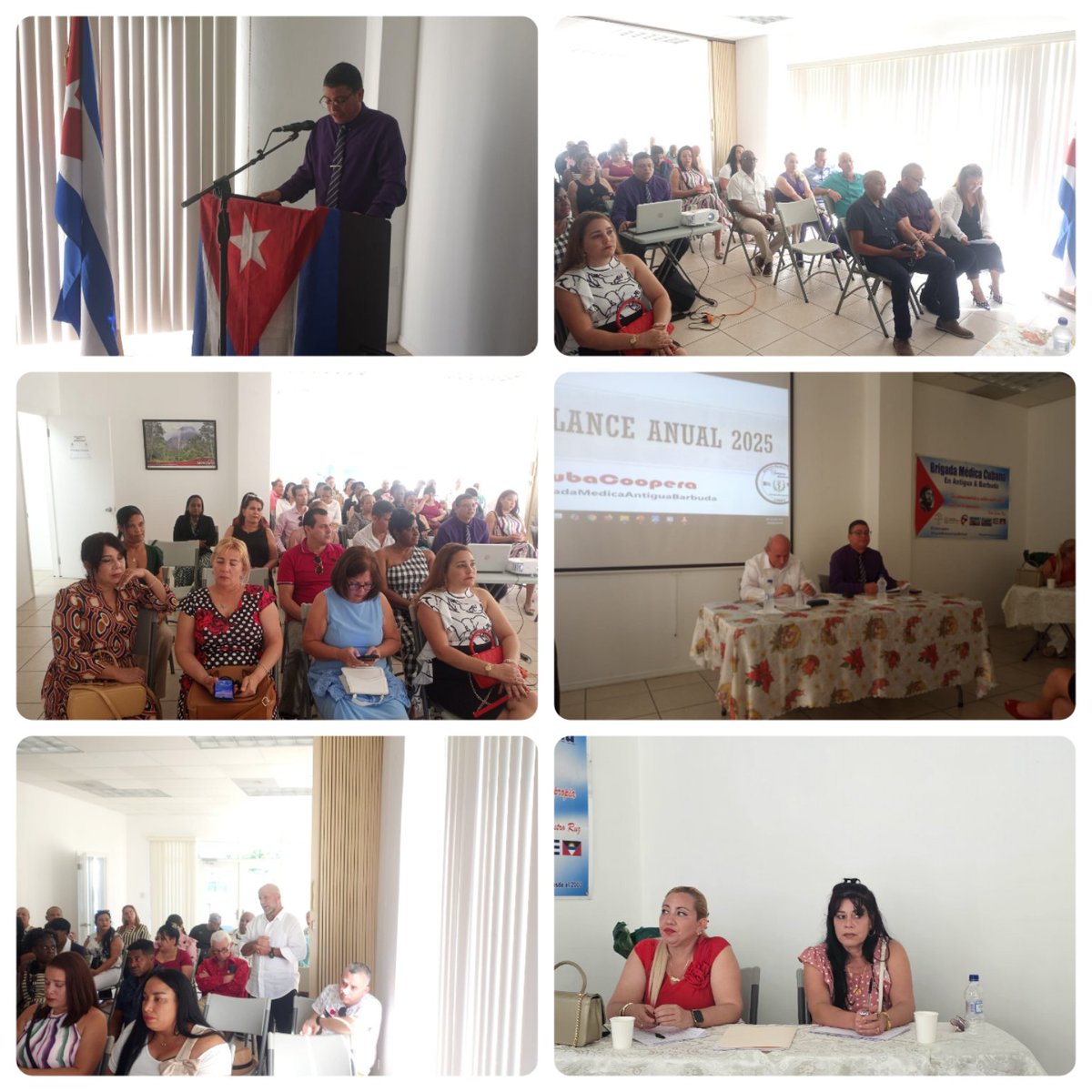 #BrigadaMedicaAntiguaBarbuda Bajo la premisa de: "Transformar desafíos en oportunidades", se desarrolla el Balance de la Brigada Médica 2025, con la convicción y el compromiso de manetener bien en alto los principios éticos y de solidaridad internacionalista.  #CubaCoopera