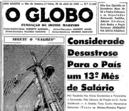 O jornal O Globo diz que o fim da escala 6x1 é “demagógico” e que terá “preço alto”. Curioso… foi o mesmo jornal que lá atrás tratou o 13º salário como ameaça à economia e o Brasil não quebrou por isso. Direitos trabalhistas sempre foram chamados de exagero até virarem