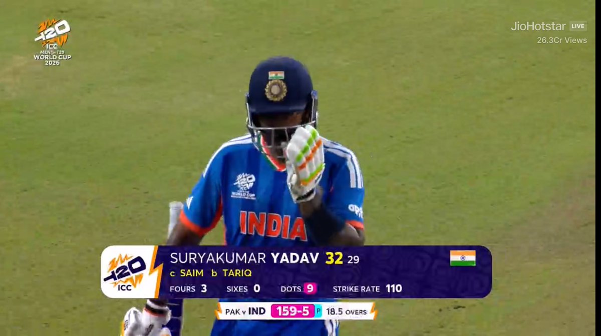 🚨Whenever a big team faces this player, he fails again. What can one say about this knock? 🚨

#INDvPAK 
#PakVsInd 
#IndvsPak2026 
#T20WC2026