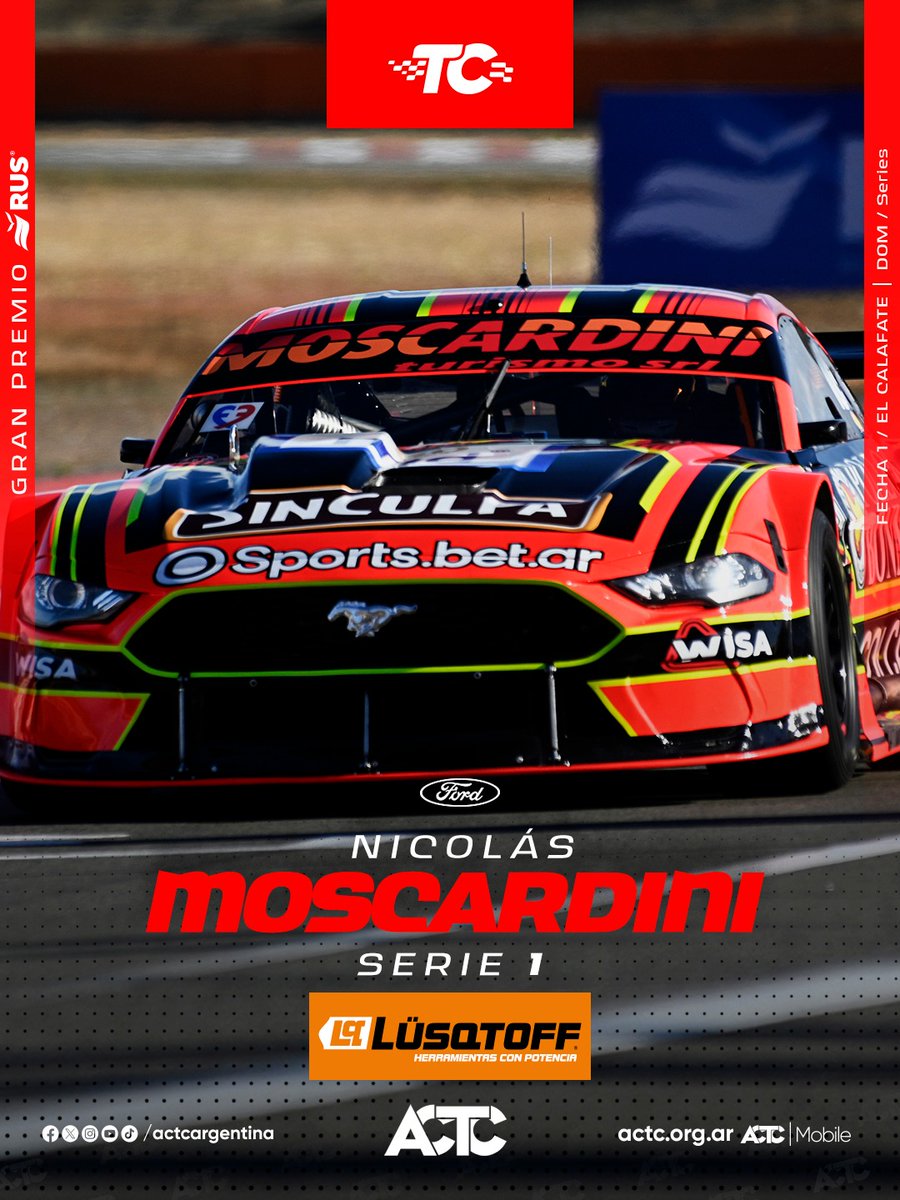 actcargentina's tweet image. 👉 @nicomoscardiniok , @pincholobe y @jbdebenedictis se quedaron con las series del #TC en El Calafate 👏

#ACTC