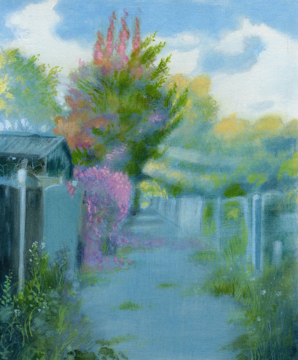 Afternoon Light The Alleyway Isleworth: acrylic on canvas
