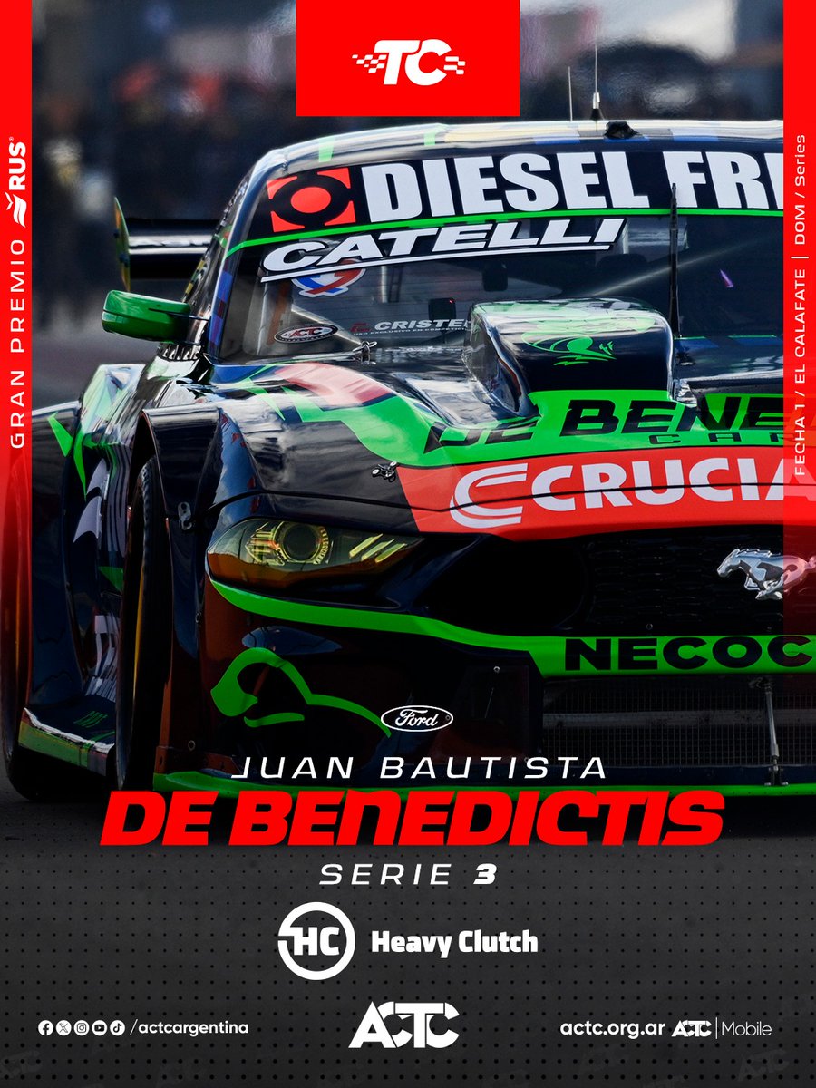 actcargentina's tweet image. 👉 @nicomoscardiniok , @pincholobe y @jbdebenedictis se quedaron con las series del #TC en El Calafate 👏

#ACTC