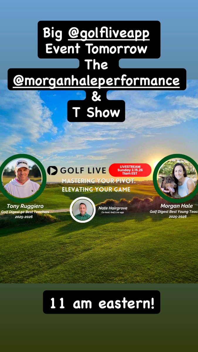 Starting in 50 min join us <a href="/golfliveapp/">Golf Live</a> getgolflive.app.link/event/20153-1R…