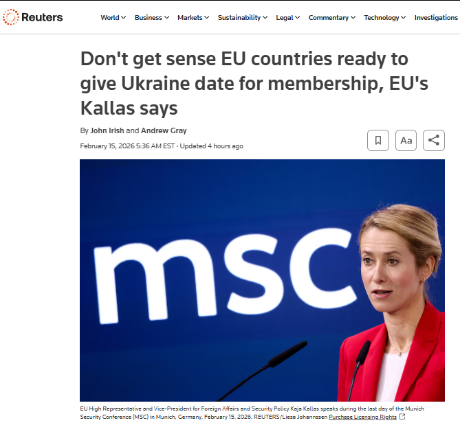 HavryshkoMarta's tweet image. EU countries are only ready to cheer Ukrainian deaths for years, as long as it weakens Russia.

Everything else — forget it, dreamers.
Naive Ukrainians still think someone actually wants them in the EU.