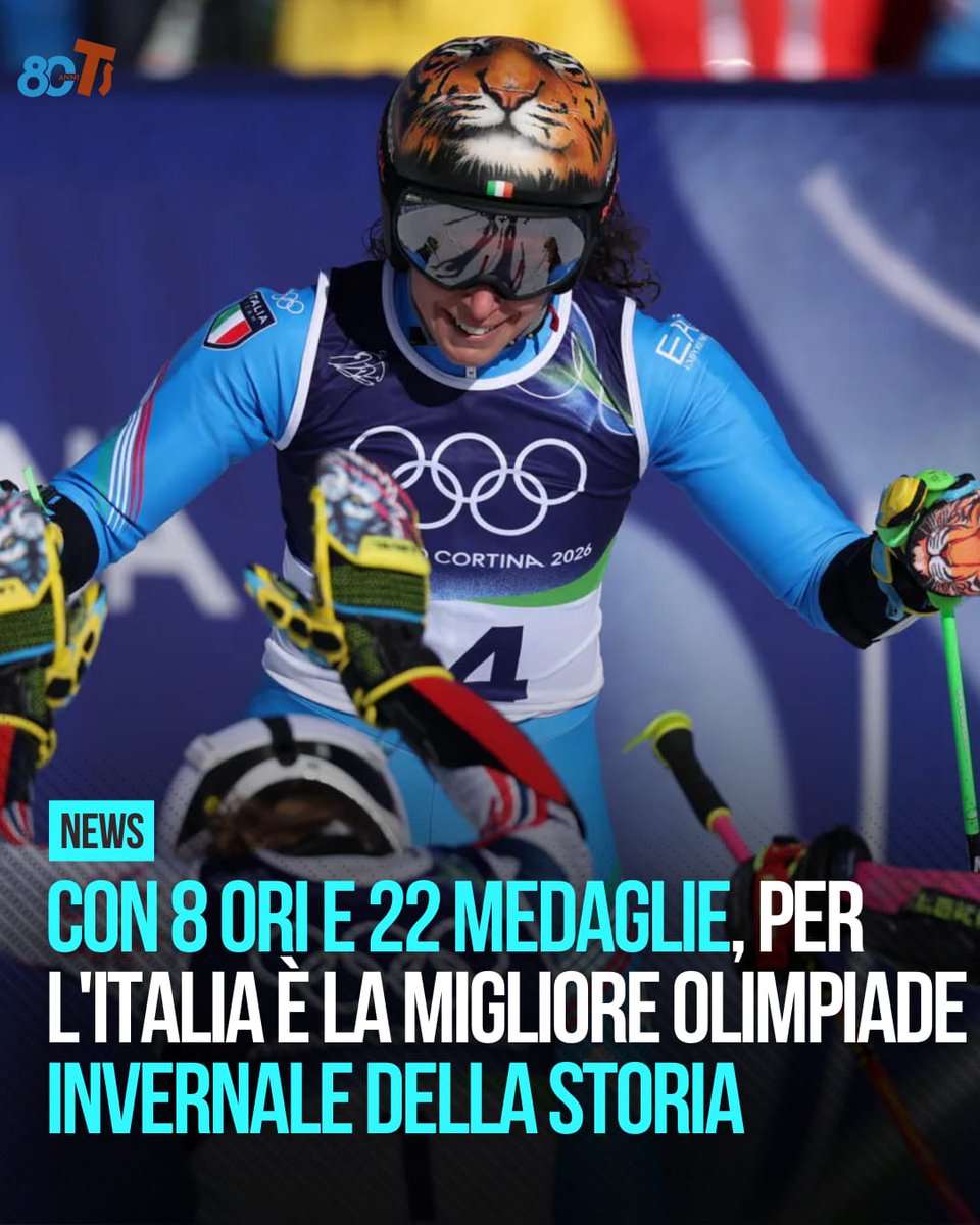 🥇Battuto il record di 7 ori e 20 medaglie di Lillehammer 1994, l'olimpiade di Milano-Cortina si sta rivelando una fonte inesauribile di gioie e trionfi per gli atleti azzurri

#Tuttosport #Italia #MilanoCortina