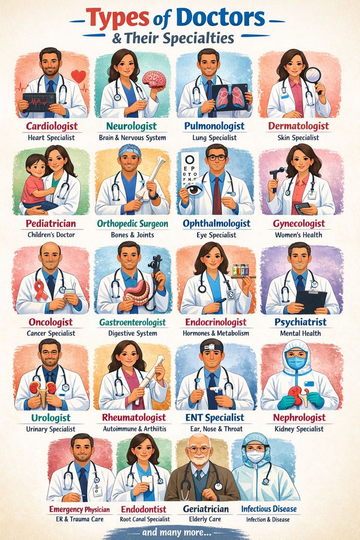 Doctore Types Types of doctors.