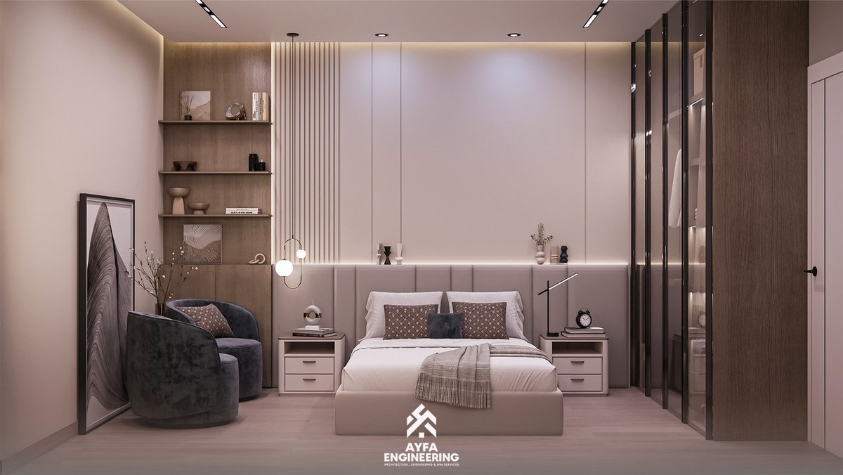 AyfaEngineering's tweet photo. 𝐘𝐨𝐮𝐭𝐡 𝐁𝐞𝐝𝐫𝐨𝐨𝐦 | 𝐒𝐦𝐚𝐫𝐭𝐥𝐲 𝐃𝐞𝐬𝐢𝐠𝐧𝐞𝐝

▪️ Sleek glass wardrobe
▪️ Integrated workstation
▪️ Upholstered headboard with ambient lighting
▪️ Cozy lounge corner

 𝐀𝐘𝐅𝐀 | آيفا — 𝐄𝐥𝐞𝐯𝐚𝐭𝐞𝐝 𝐃𝐞𝐬𝐢𝐠𝐧

📞 +20 103 525 8303
📧 info@ayfaengineering.com https://t.co/at42szAR5A