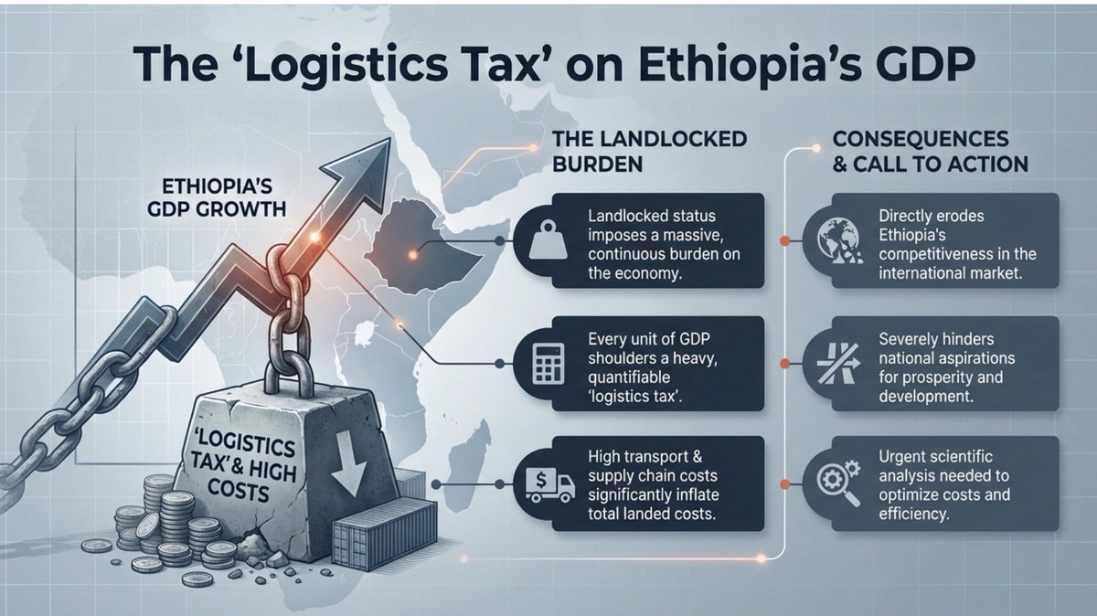 Lack of access to sea burdening Ethiopia 🇪🇹 
Logistics tax on each loaf of bread and GDP
By no means Ethiopia can’t remain like this being suffocated!!!