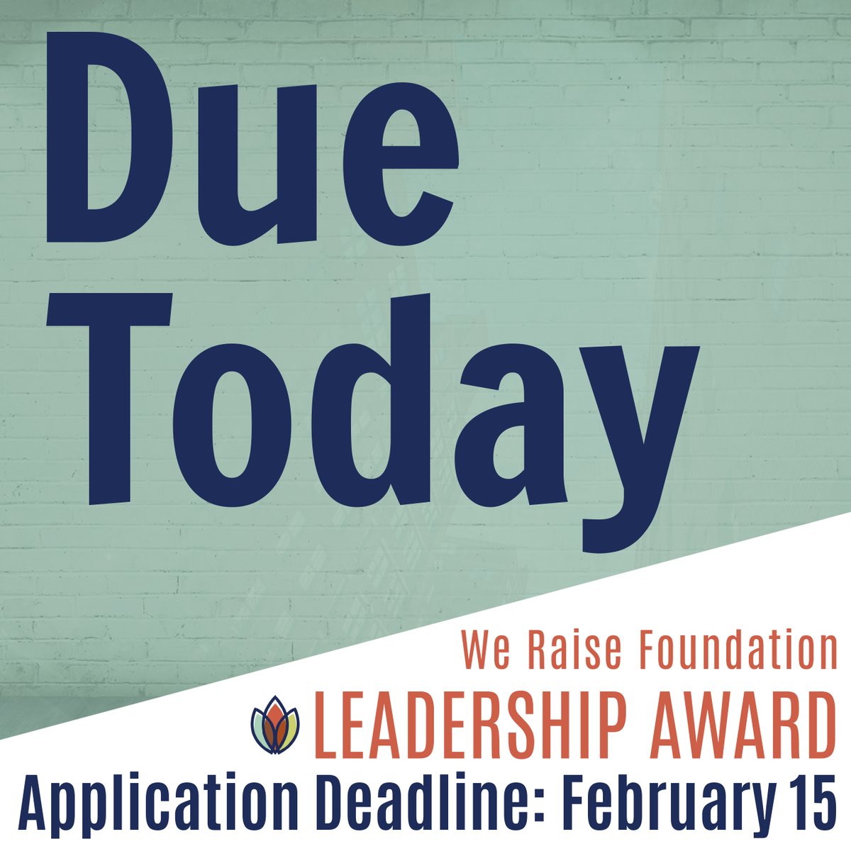 ⏰ Deadline today! Emerging Christian Leaders – apply for our $15,000 Emerging Leader Grant to grow your leadership &amp; launch new programs in under-resourced communities. Don’t miss out → weraise.org/emergingleader…
 #EmergingLeaders #FaithInAction