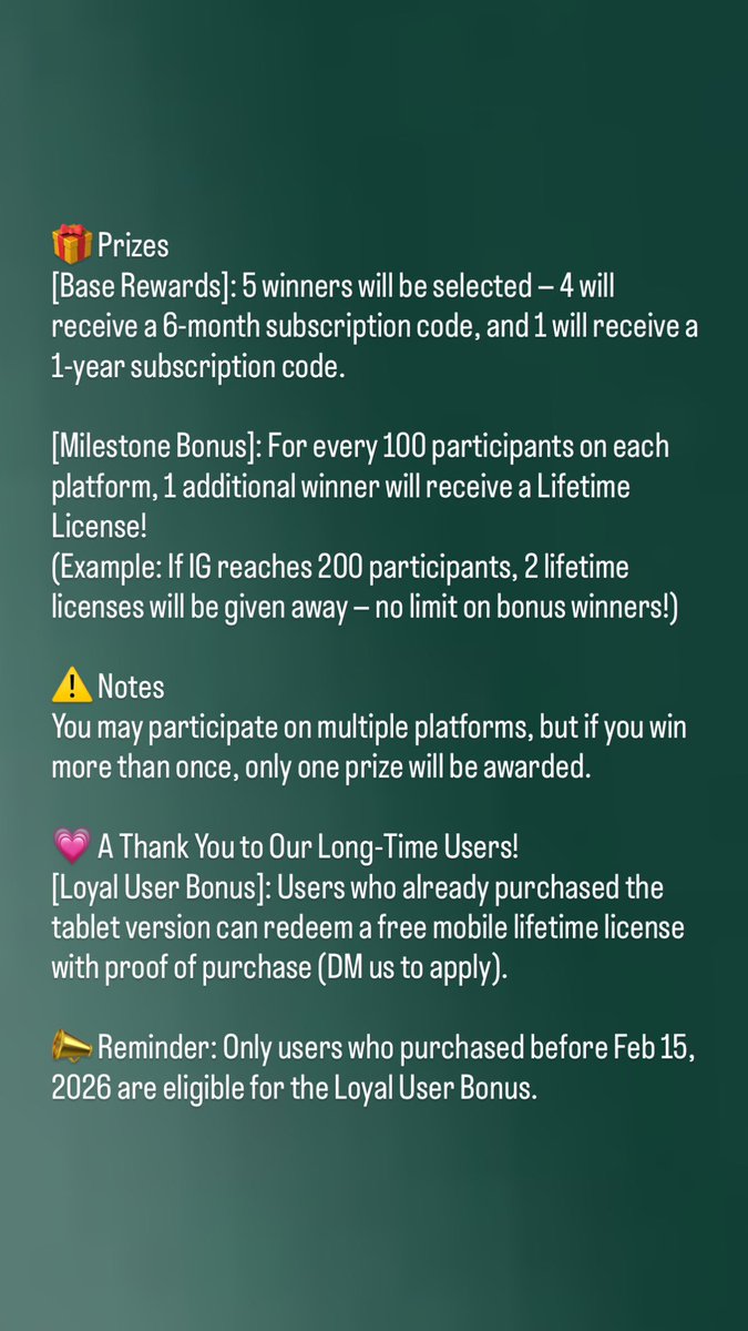 EllezLLCDev's tweet photo. Simply share your daily experience using Stall POS, and you’ll have a chance to win a free subscription or even a lifetime license!

Please check the attached image for full event details ❣️

（2/2） https://t.co/BdiK0FIRMQ