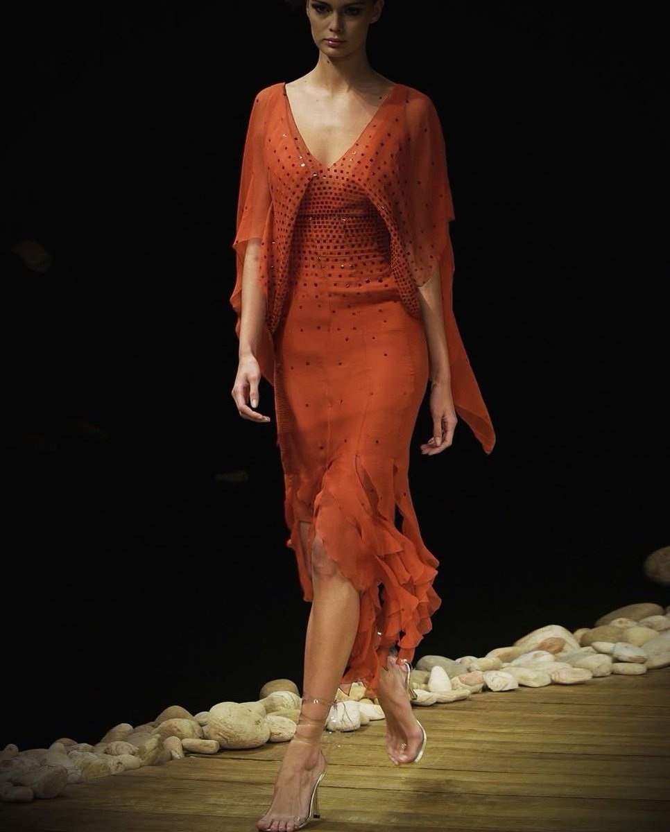 Bella Hadid in a VINTAGE ✨️Georges Chakra✨️ Spring/Summer 2003.🪡