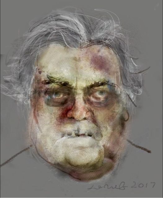 The mask has fallen.
The deception is over.
The evil is finally exposed.
The demon and those willing to defend evil must be destroyed. 
Steve Bannon is over.
War Room is over.