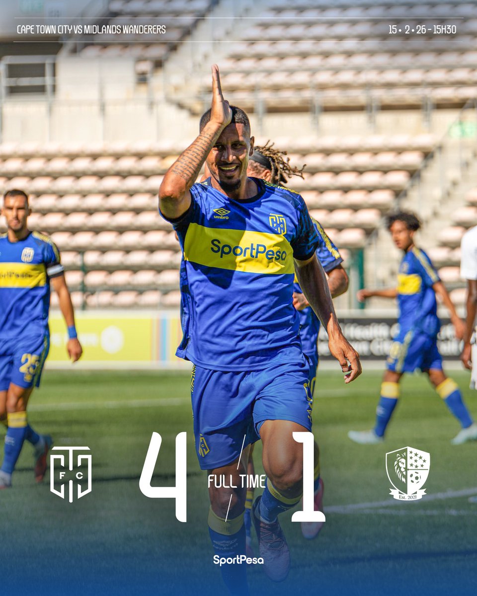Important home 𝑾 in Cape Town! 🔵

A Moosa hat-trick and a Tjiueza strike makes sure the full 3️⃣ points stay in Cape Town

#iamCityFC
