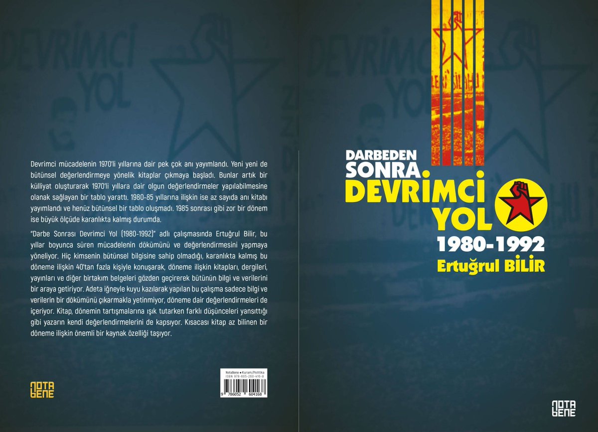 DHKutuphanesi2's tweet photo. Ertuğrul Bilir - Darbeden Sonra Devrimci Yol (1980-1992)

NotaBene Yayınları, 1. Baskı, 2024, 576 s
https://t.co/E2jFwQOfEV

#ErtuğrulBilir #DevrimciYol #DevYol #sosyalizm #DevrimciMücadele #TürkiyeSolTarihi #darbe #12Eylül #faşizm #DevrimciGençlik #DevrimciSol #NotaBeneYayınları https://t.co/DCicRF17KS