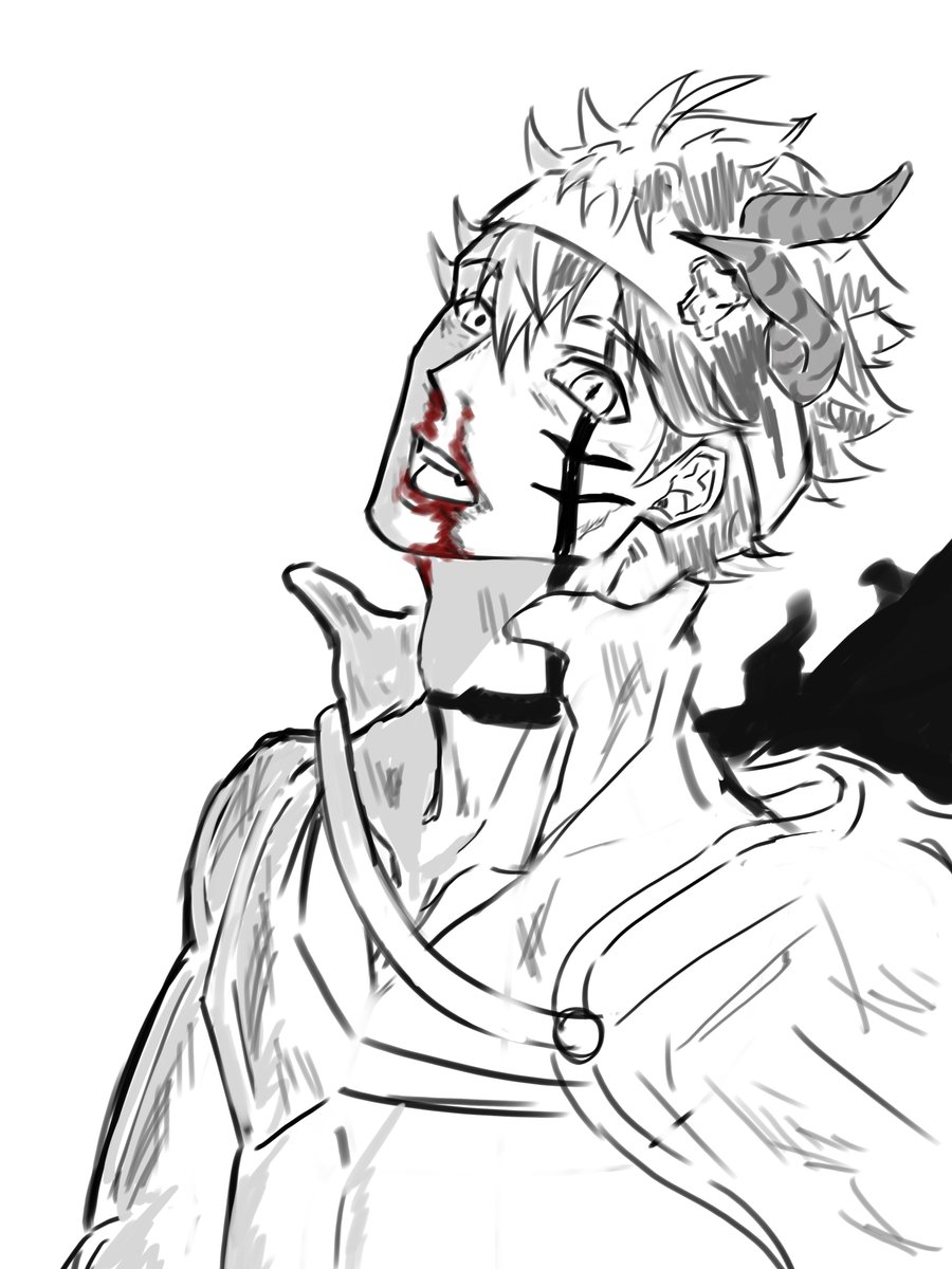#BlackClover Asta nosebleed