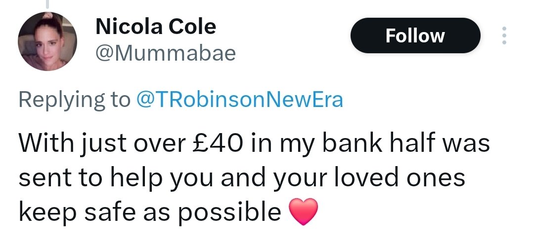 I_amMukhtar's tweet image. This is just sad. She had £40 and gave £20 to Tommy Robinson. He's a millionaire, and she's a mother with kids struggling. He plays into their fear, and that's why it works.