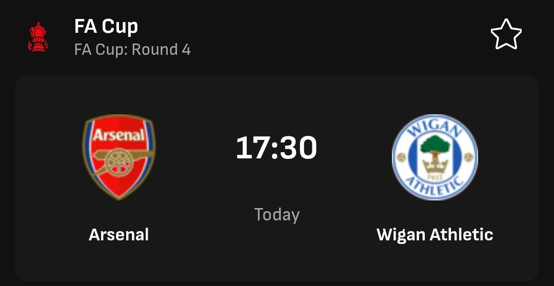 SoccerJabber's tweet image. Arsenal's FA Cup fixture against Wigan Athletic kicksoff an hour from now.

The countdown is on ⏳