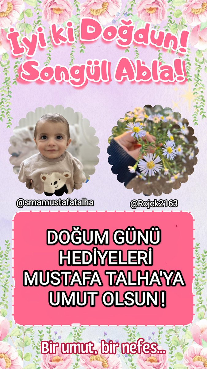 İYİ Kİİ DOĞDUN SONGÜL ABLA ♥️

Zor günümüzde her zaman yanımızda olan güzel kalpli Songül ablamıza çokk teşekkür eder, yeni yaşında bana umut olmanın verdiği bu güzel duygu ile minnet duyuyorum.🥹 Güzel Yüreğin hep var olsun, iyi ki varsınn <a href="/Rojek2163/">Songül✨</a> 🤍💐

 #birumut #destek