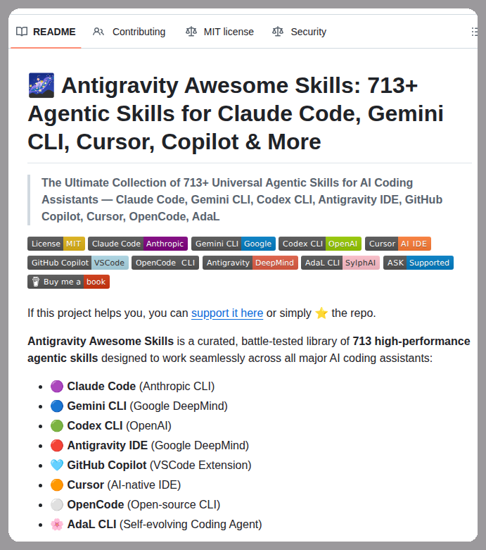 tom_doerr's tweet image. Library of skills for AI agents

github.com/sickn33/antigr…