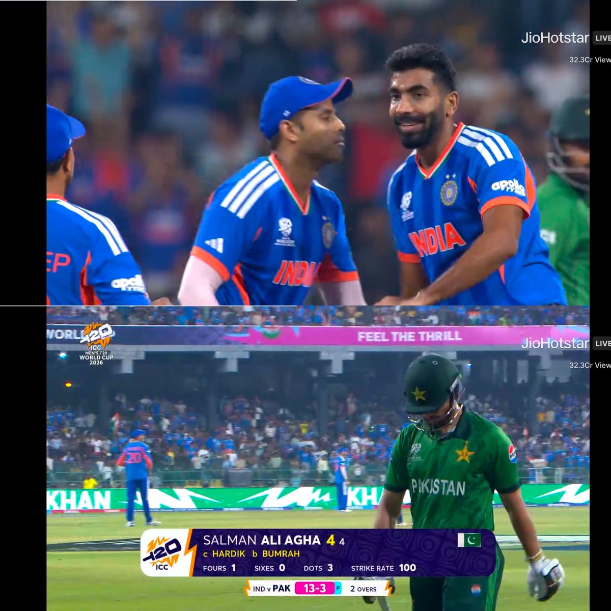2 Wickets in an over for Jasprit Bumrah 🐐
