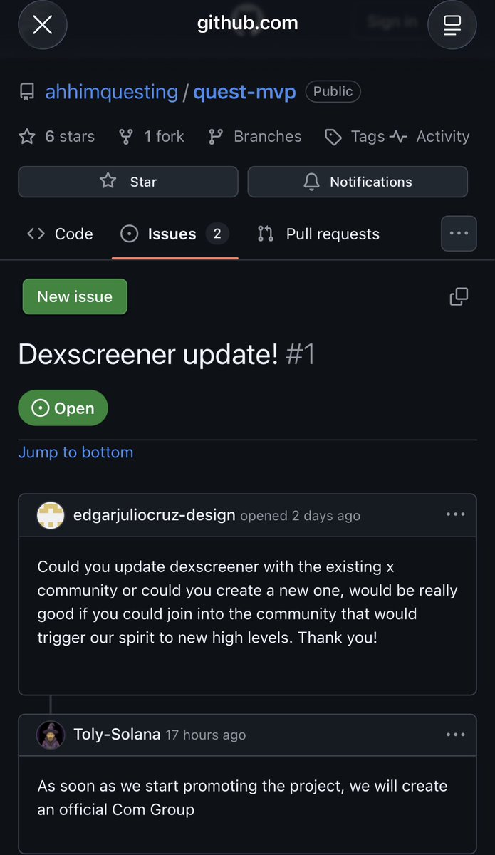I suggest you all to check the “Issues” section on the GITHUB page😏😏😏…screenshot below for the lazy people