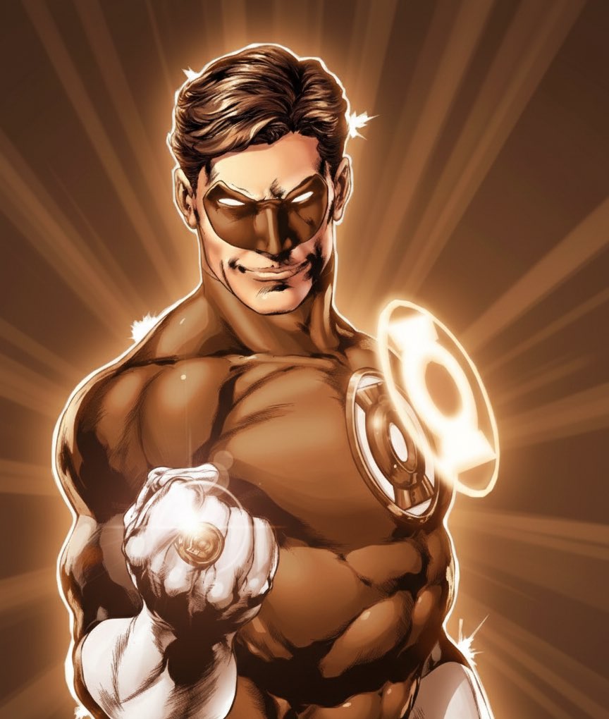 Para mim o visual tinha que ser na cor marrom. Chega de Lanterna verde. Quando se juntam ficam repetitivos