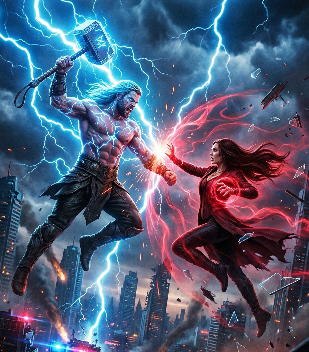 Chris Hemsworth on who would win in a fight between Thor and Scarlet Witch  in the MCU: “Probably Wanda.” (via samihaidary_ | IG) #MarvelFansIndia #Thor  #wandamaximoff