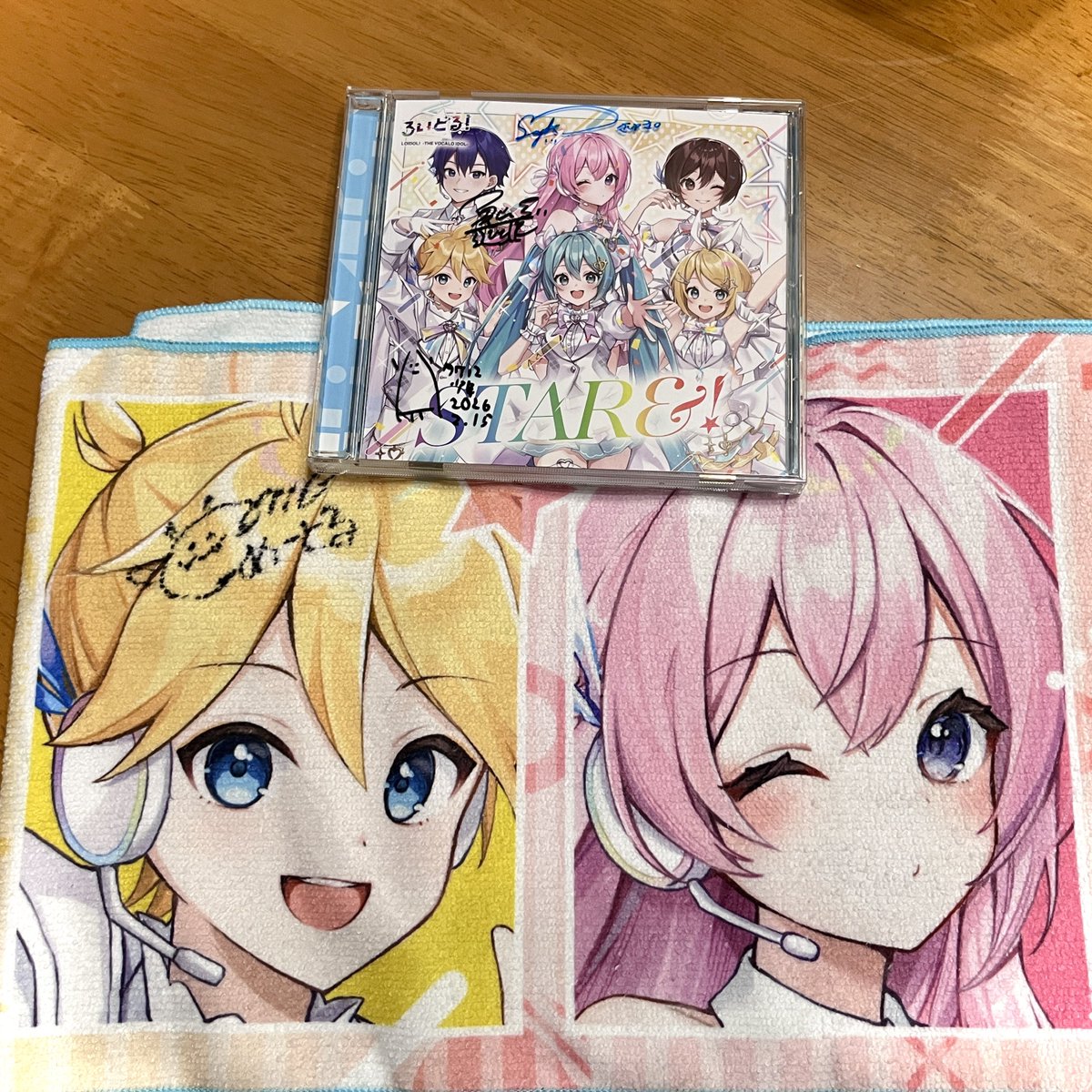 ろいどる 運良くじゃんけんで勝ち、めーとるさんのサイン入りタオルを