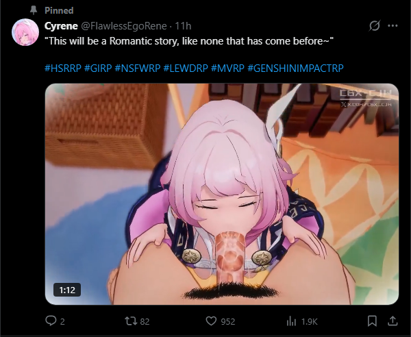 🎶Seems my pinned post has exploded in reach overnight, mostly to non-RP accounts though, with at least one liking it every few minutes