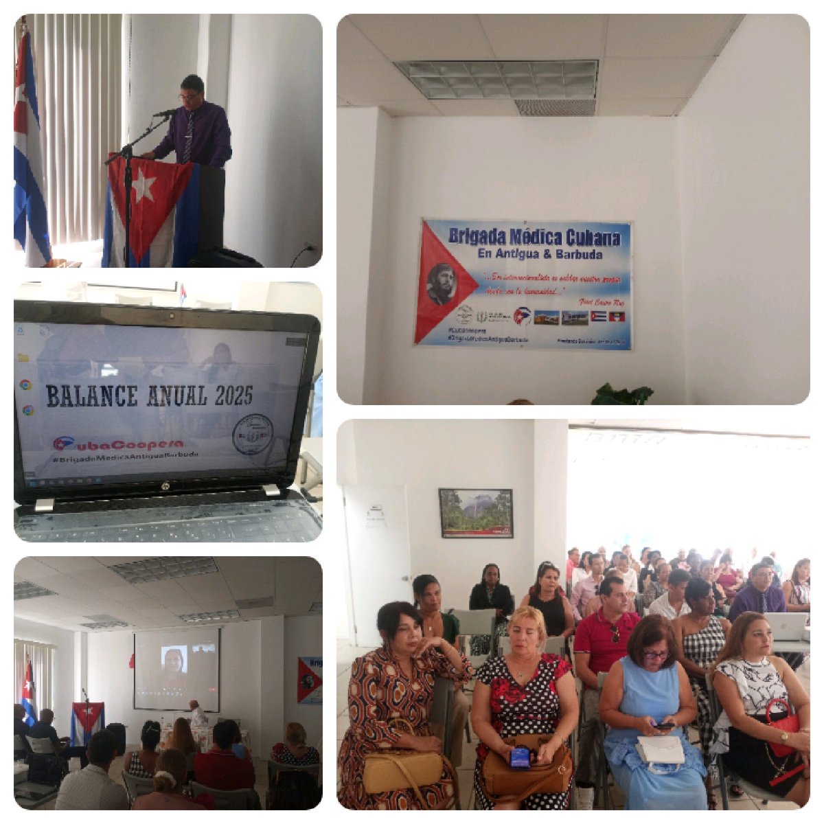 #BrigadaMedicaAntiguaBarbuda, Inicia el Balance Anual 2025,con la Videollamada de la #Dra.Gretza, Directora de la UCCM, y la lectura del Informe de Balance por parte del Dr.Yusmanis Jefe de la Misión Médica,#CubaCoopera #CubaVencerá