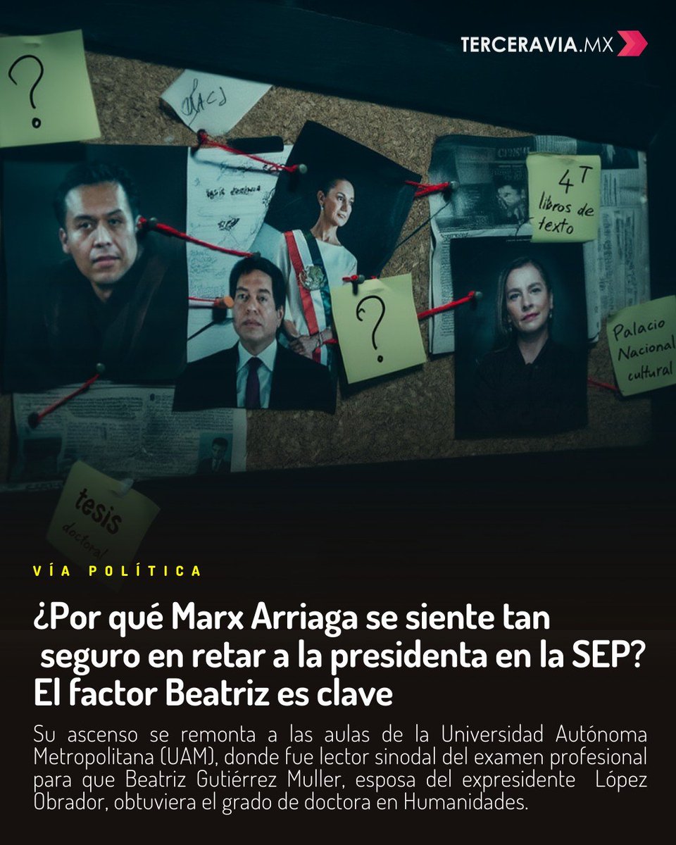 GARCIPAVON's tweet image. El poder de Marx Arriaga Navarro en el ecosistema de la 4T no nació de un triunfo electoral, sino de su amistad con la esposa del expresidente López Obrador.
En el equipo de la presidenta Claudia Sheinbaum y del secretario Mario Delgado, el estilo de Arriaga es visto como un