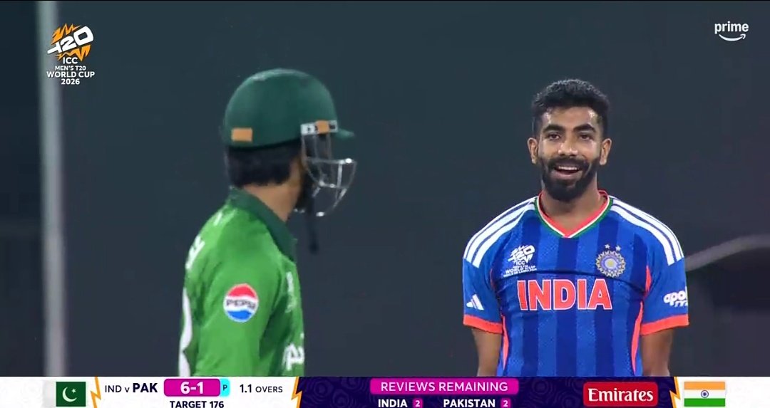 Jhajhriamanisha's tweet photo. #INDvsPAK में Boom Boom #Bumrah 
#IndvsPak2026 https://t.co/fKw13wwmKu