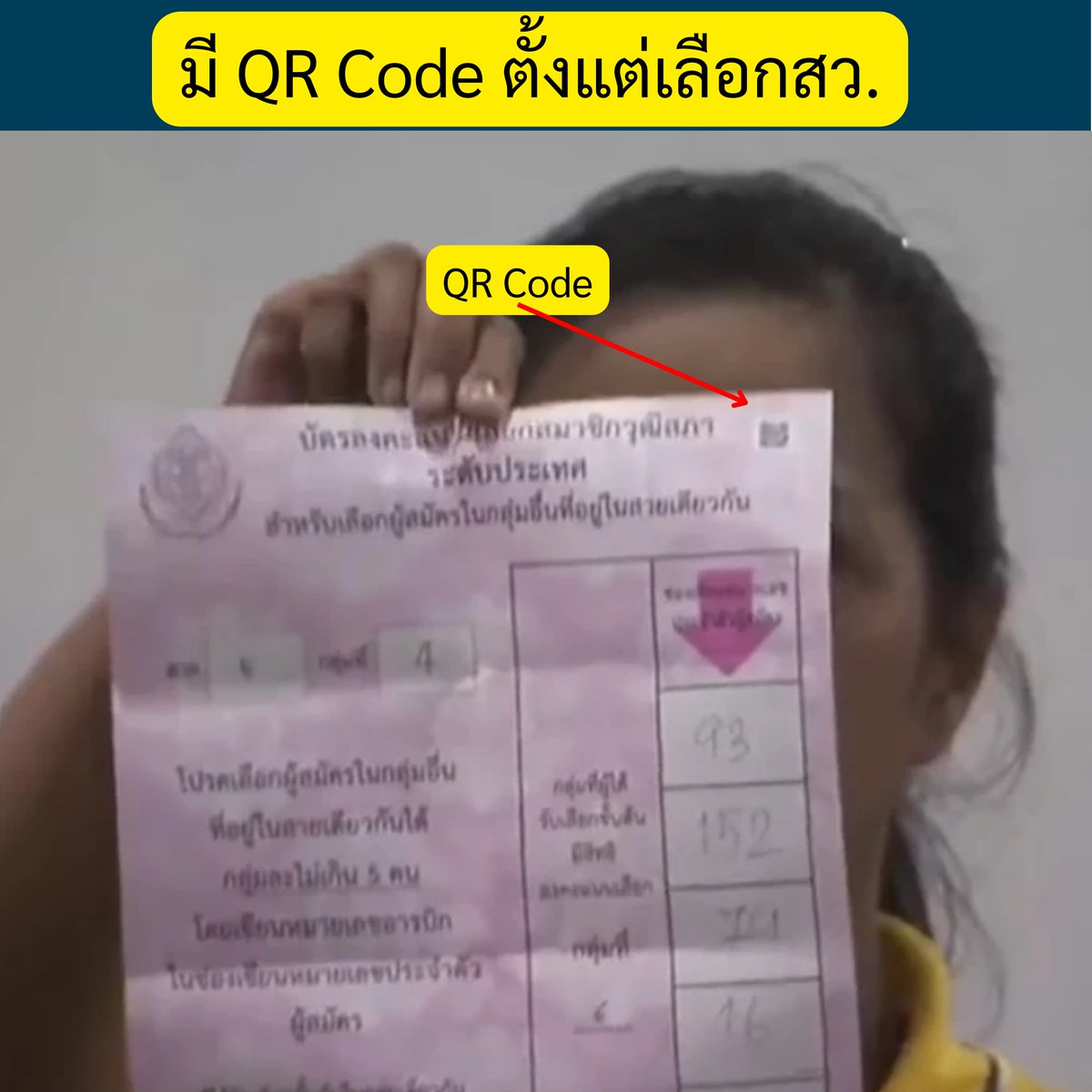QR Code มีตั้งแต่เลือกสว. !!
.
เคยมีคนเล่าให้ฟัง สว.บอกว่าเลือกอะไรเขาก็รู้  ผลเลยเข้าเป้าหมด ตอนนั้นไม่เชื่อ..
.
ตอนนี้ก็ยังไม่เชื่อ.. แต่ถ้าเป็นจริง ก็น่ากลัวมากนะ
.
ใครมีข้อมูล QR Code ชัดๆ หลังไมค์ มาได้ครับ