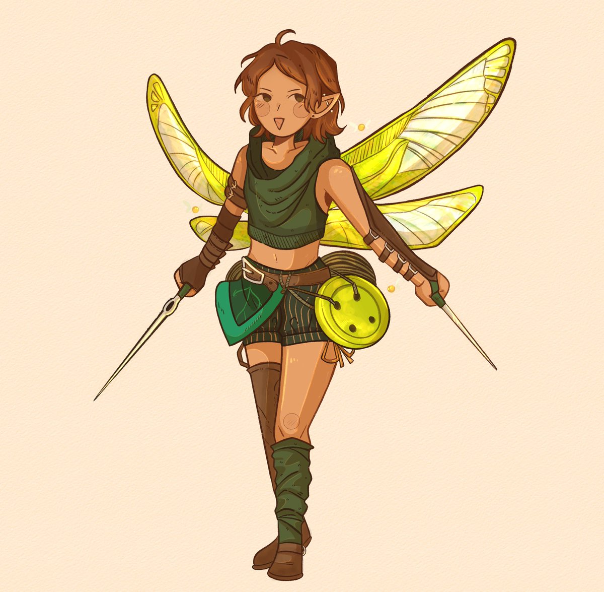 “a promise from a fairy is no small thing, even from a fairy so small” 💚🧚⚔️

little thimble!! the dearest warrior fairy!! 4 down only 1 left to go🙂‍↕️

#criticalrole #criticalrolefanart #criticalrolecampaign4