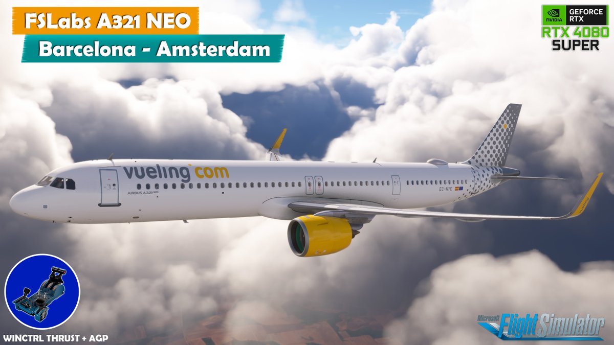 SpanishAviator's tweet photo. ✅HOY a las 17:00 LT (16:00 UTC) volaremos el Airbus A321 Neo de FSLabs en MSFS 2024 de Barcelona a Amsterdam en @vatsim @vatsimevents @vatsimSpain 👨🏻‍✈️🛫

¡¡Usaremos EN DIRECTO los PEDALES y paneles de @winctrlofficial !!🔥

¡No te lo pierdas!🔜⬇️
https://t.co/w6DuknBQT7 https://t.co/1PWONErn34