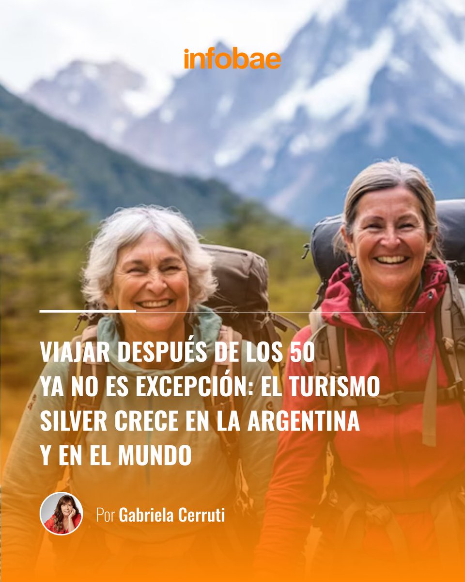 MilHorasAr's tweet photo. ¿Escuchaste hablar de #TurismoSilver? Mujeres que parten solas, datos oficiales y una industria que se adapta a la nueva longevidad.

Gabriela Cerruti para @infobae. 

https://t.co/ddtiHxZdT1 https://t.co/BdqYwOzNyj