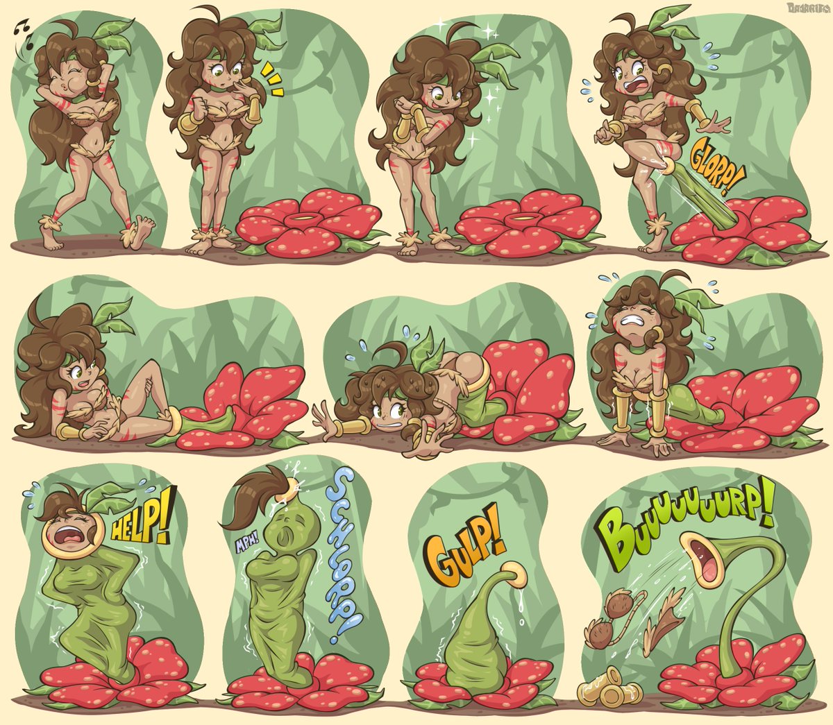 Mikala meets a Rafflesia~ 🪷
[Comm sequence for jurgenblue]