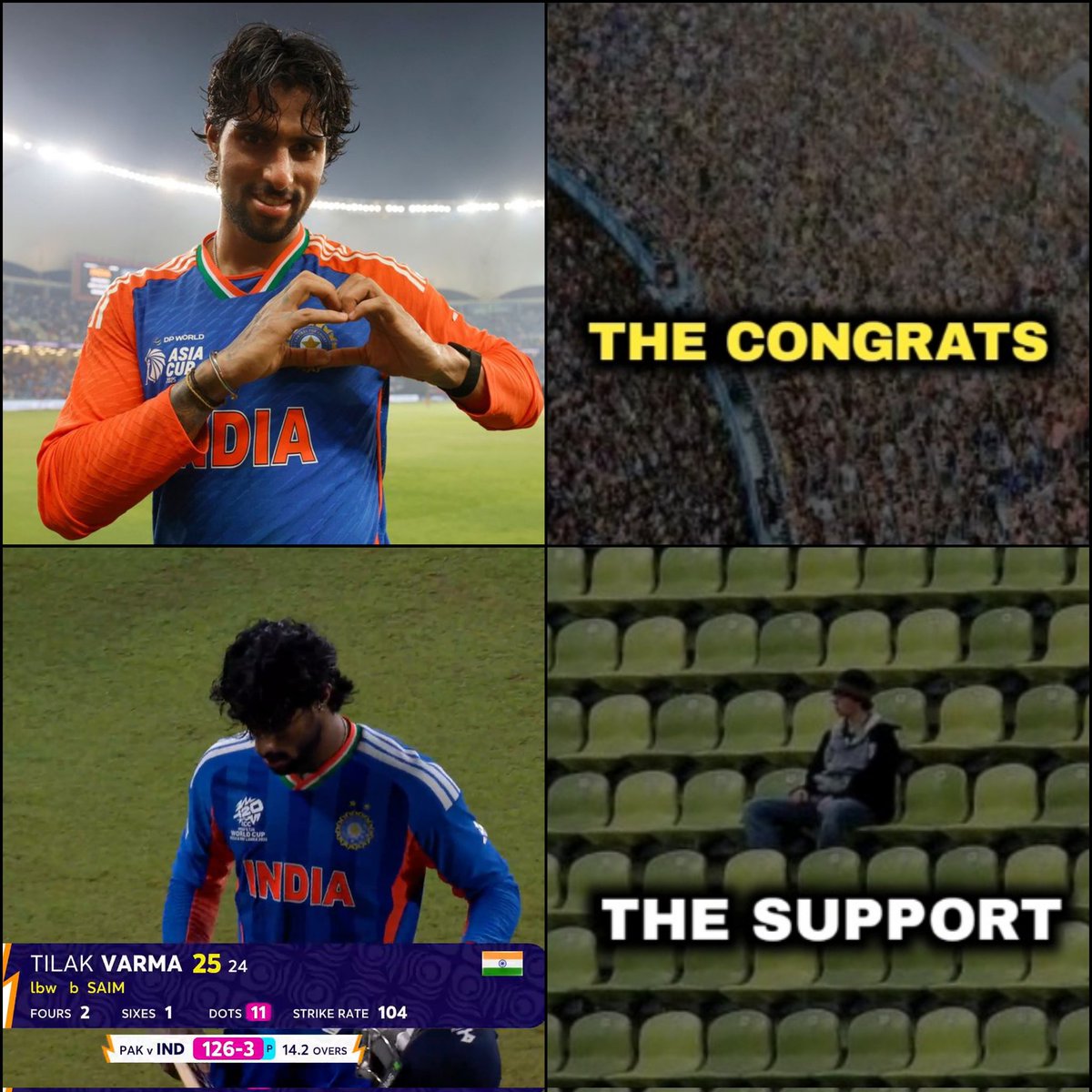 Rare bad match for Star boy Tilak Varma. 💙

He will definitely comeback in next game. 🤞♥️ #IndvsPak