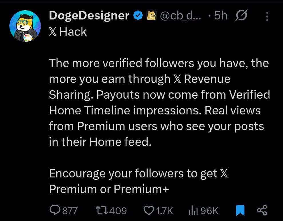 X is the best Platform.

Subscribe to Premium and win here.

Are you A Verified User on X? Let's meet.