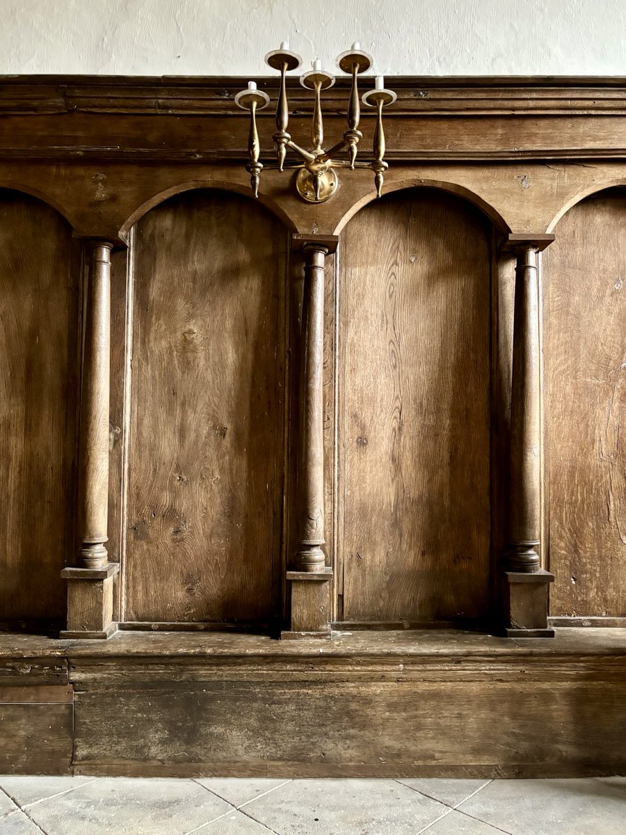 Some of the gorgeous timber panelling, with arched detail, in the very special Church of St. John, Little Gidding, Cambridgeshire 😍
