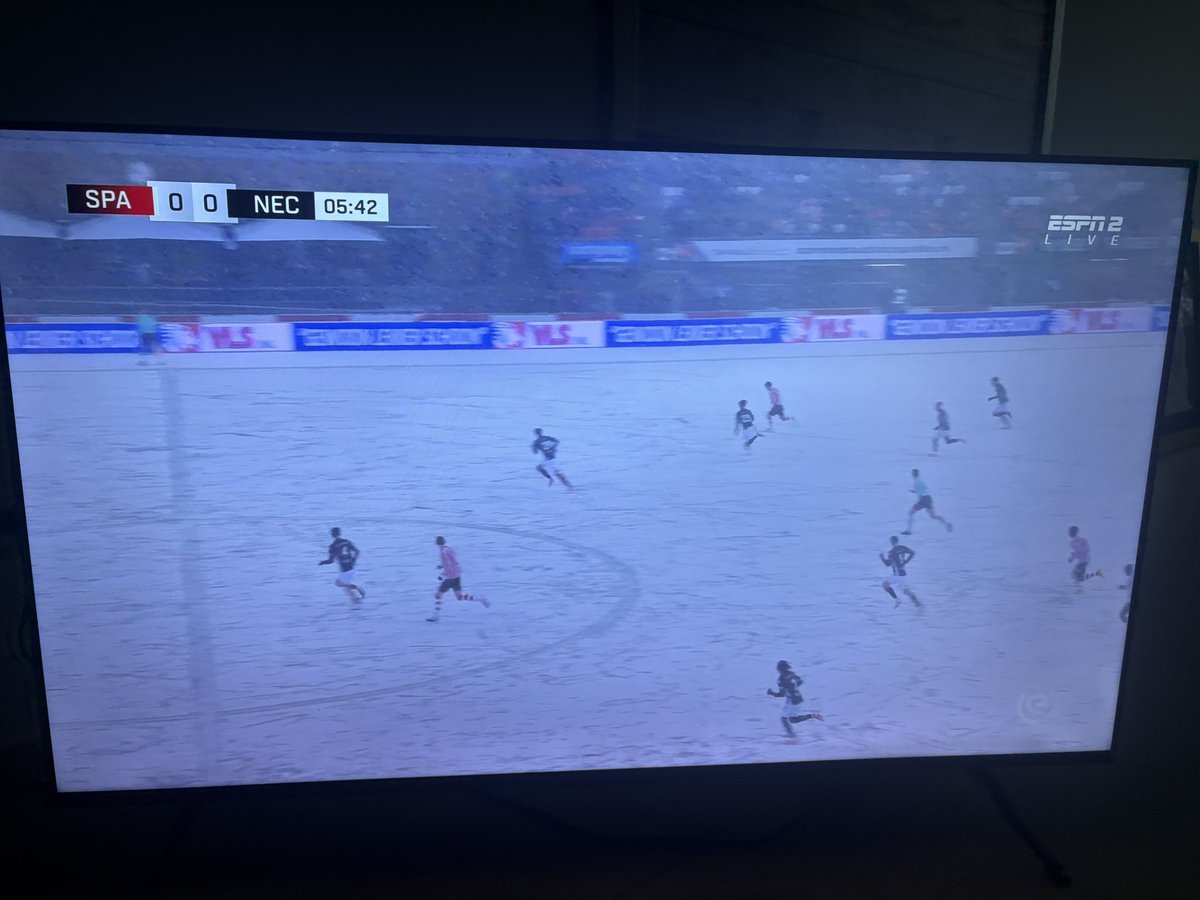 In Rotterdam sneeuwt het al