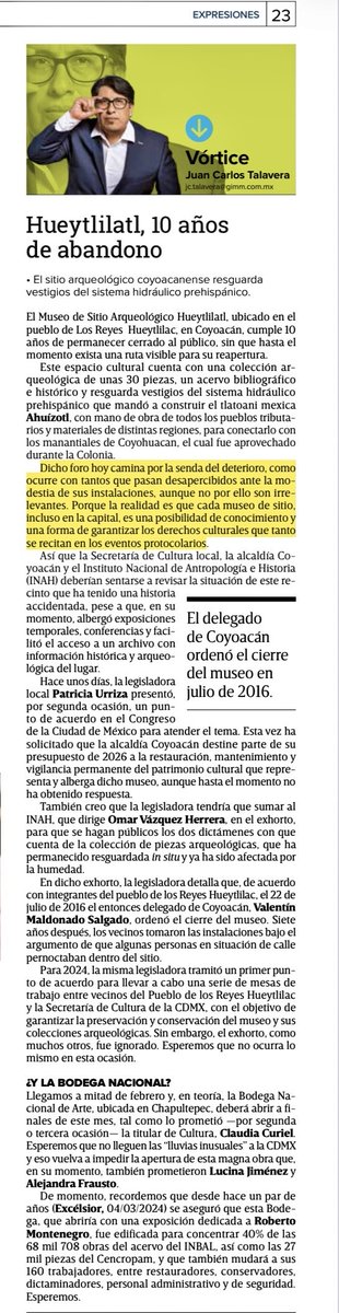 Hueytlilatl, 10 años de abandono
excelsior.com.mx/opinion/juan-c…