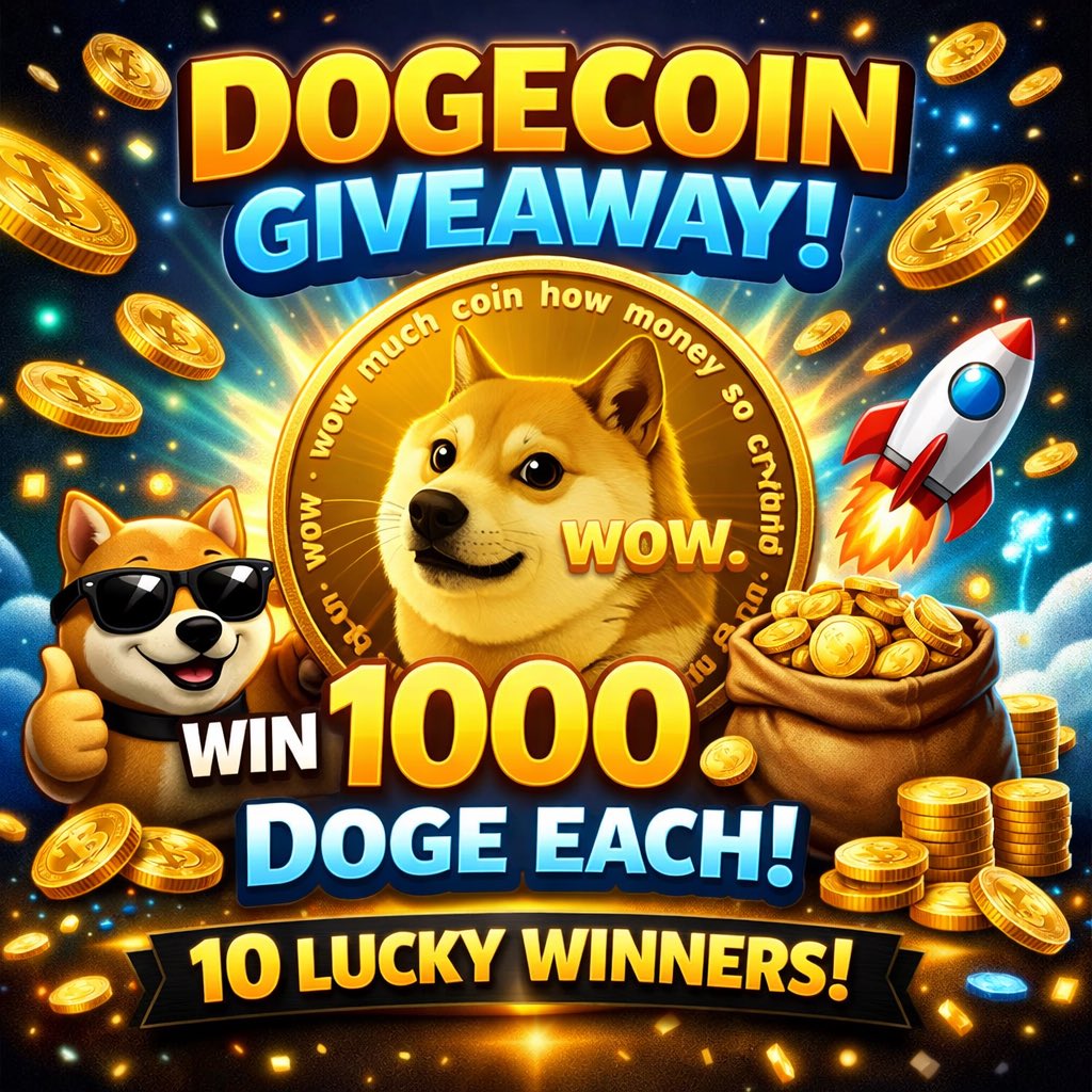 🎁 DOGE 抽奖活动 🎁

每人 1000 DOGE × 10 名  
总奖池：10,000 DOGE 🐕

参与方式：

1️⃣ Follow <a href="/Isluckyethan/">一抹微笑.</a> 
2️⃣ Like + Retweet 本推文  
3️⃣ 评论你的 $DOGE 地址

⏰ 截止时间：48 小时后（UTC）

抽奖规则：

• 仅限真实账号参与  
• 账号需创建 ≥30 天  
• 每人仅限一次中奖资格  
•