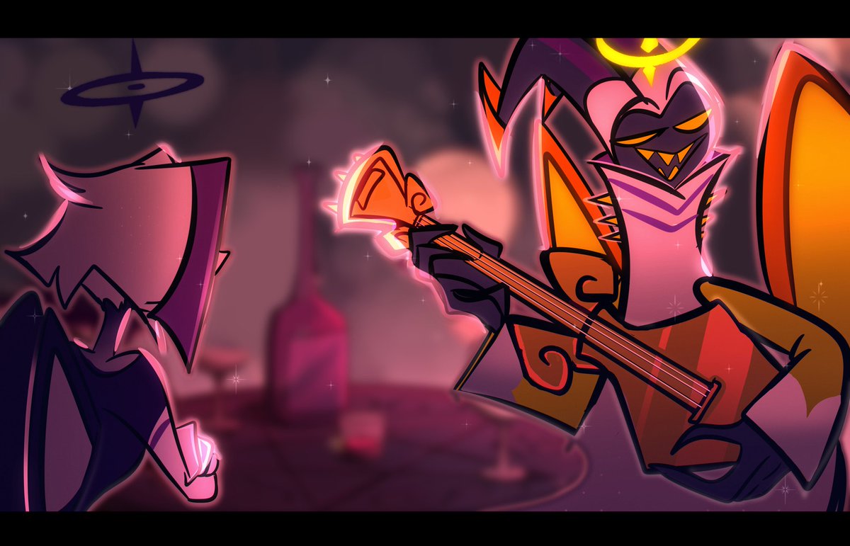 AKNURWXX's tweet image. Oh Lute! #Hazbinhotel #hellaverse #Guitarspear