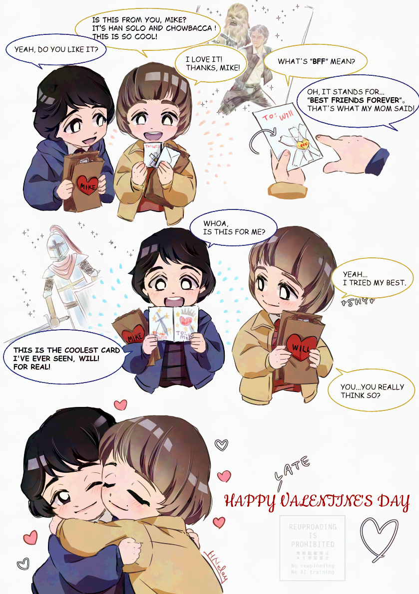 HalNelay's tweet photo. happy late valentine's day!!💝
#byler #miwi https://t.co/Wf6CZ5Cbkt