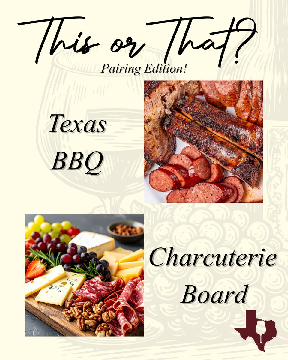 Commissioner Sid Miller wants to know what you prefer to pair with Texas wine! 

However you pour it, and whatever you pair it with, Texas wine belongs at the table. Supporting our Texas wine industry means celebrating the people and the flavors that make our state unique!