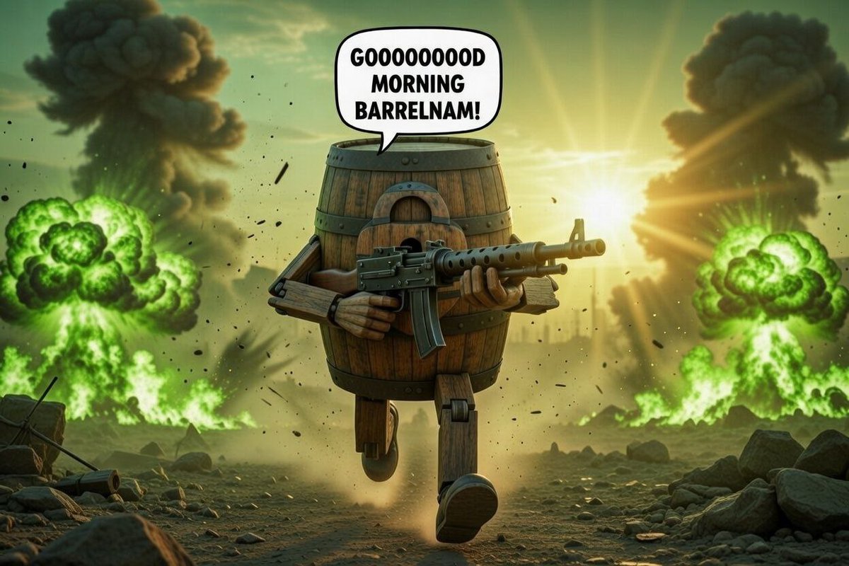 Hankusun's tweet image. GOOOOOOOOD MORNING BARRELNAM! 

It's 0600. What's the '0' stand for? Oh, my God, it's early for $SFB