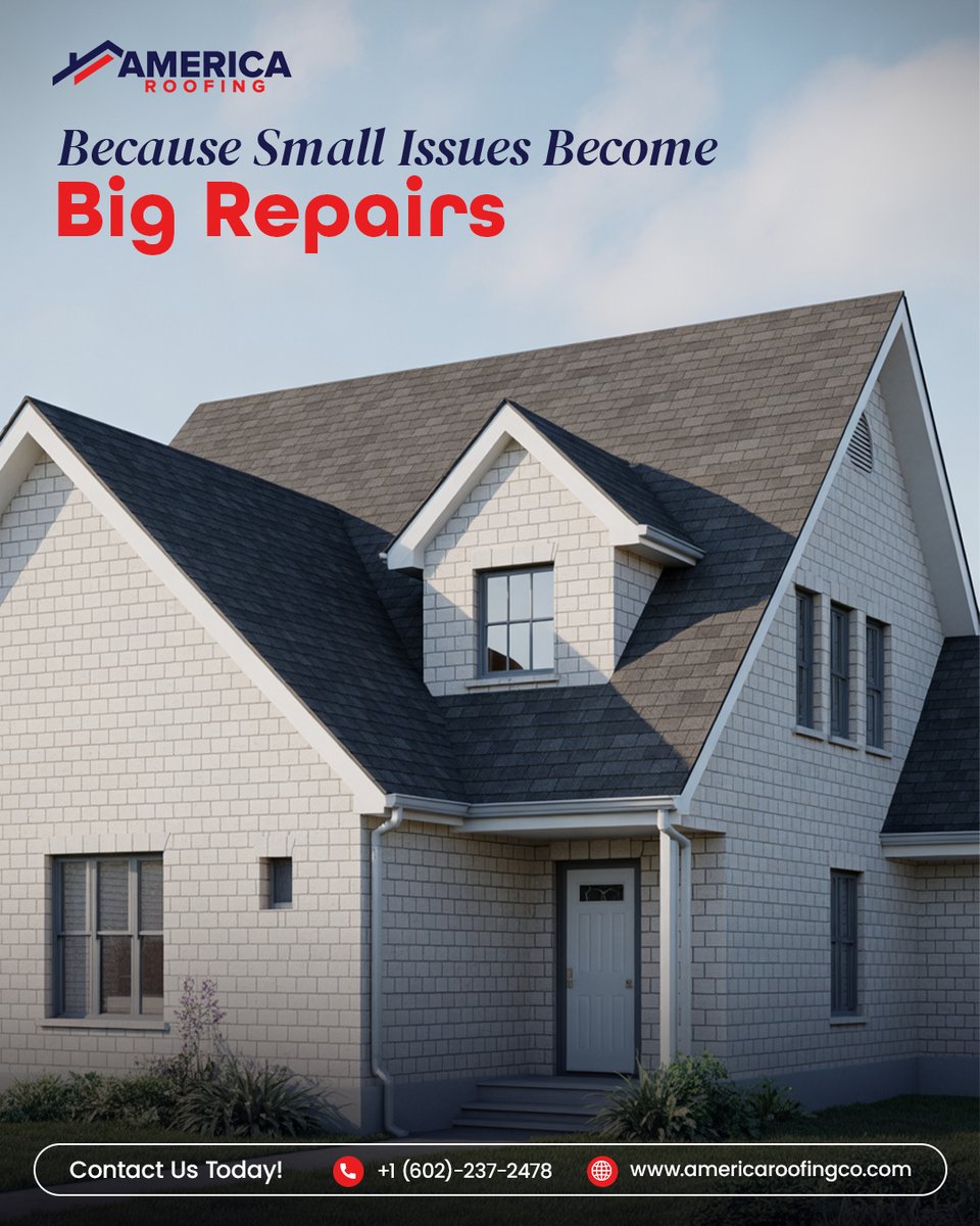 AmericaRoofing_'s tweet image. What seems minor today can cost big tomorrow.

Routine roof checks catch small issues before they become major repairs.
Prevention is always easier than replacement.

Learn more 👉 americaroofingco.com

#AmericaRoofing #PreventiveCare #RoofCheck #SmartHomeowners #ArizonaHomes
